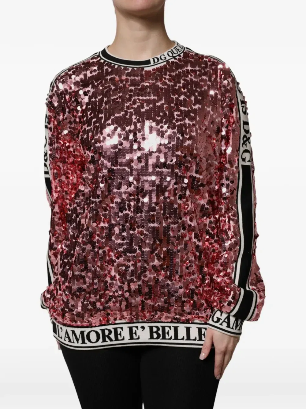 Толстовка с пайетками DOLCE & GABBANA, розовый