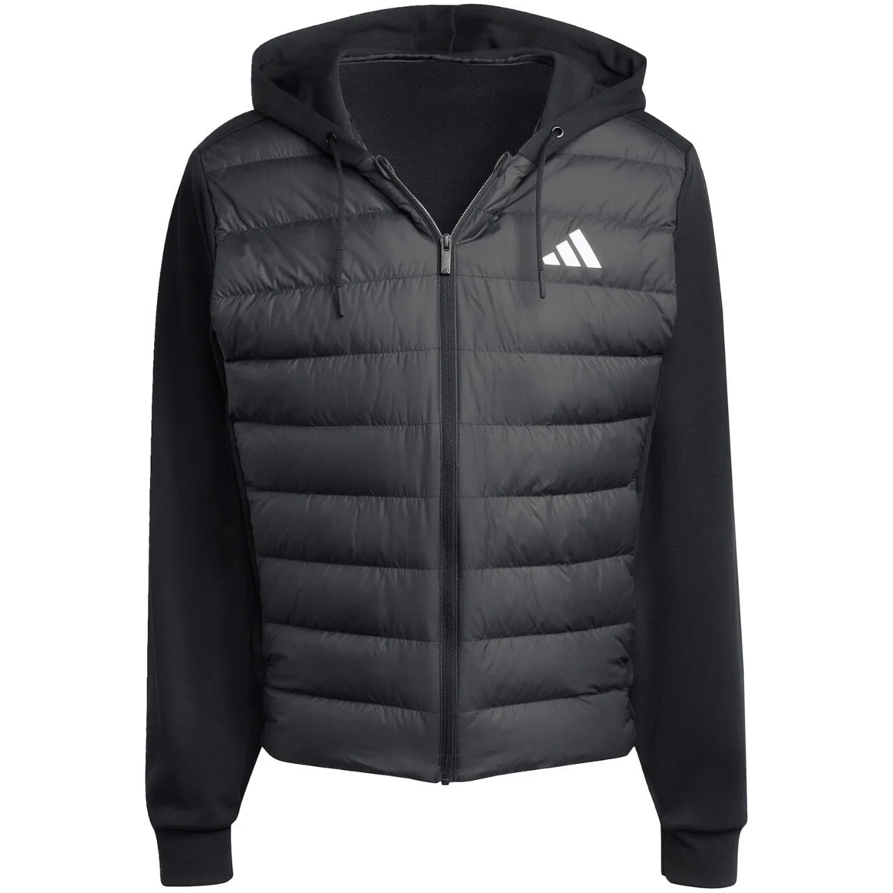 Мужская куртка с капюшоном adidas Essentials Climawarm Hybrid Down Hooded, Schwarz — фото 2