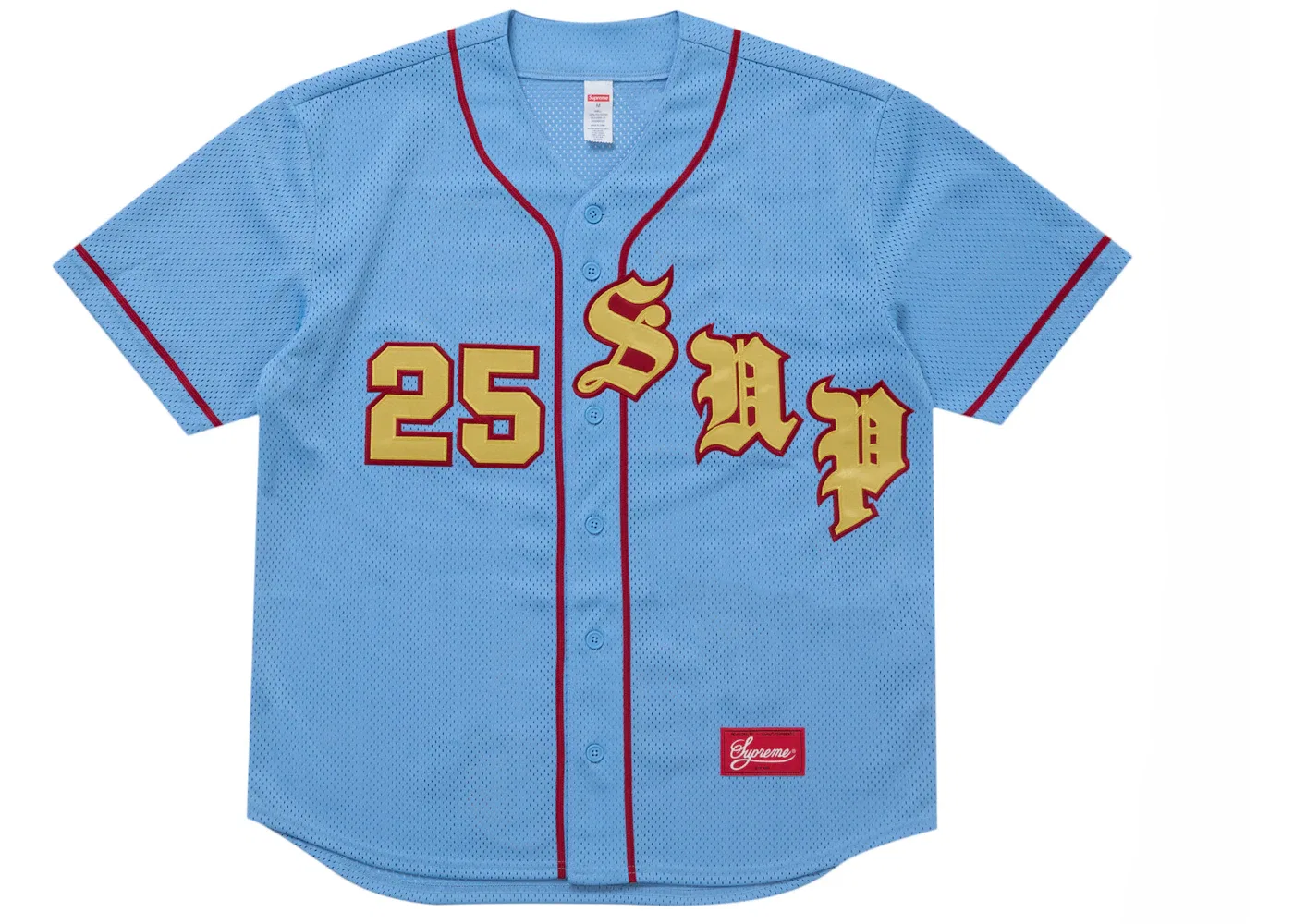 Мужская бейсбольная джерси с принтом Jersey Supreme, Light Blue