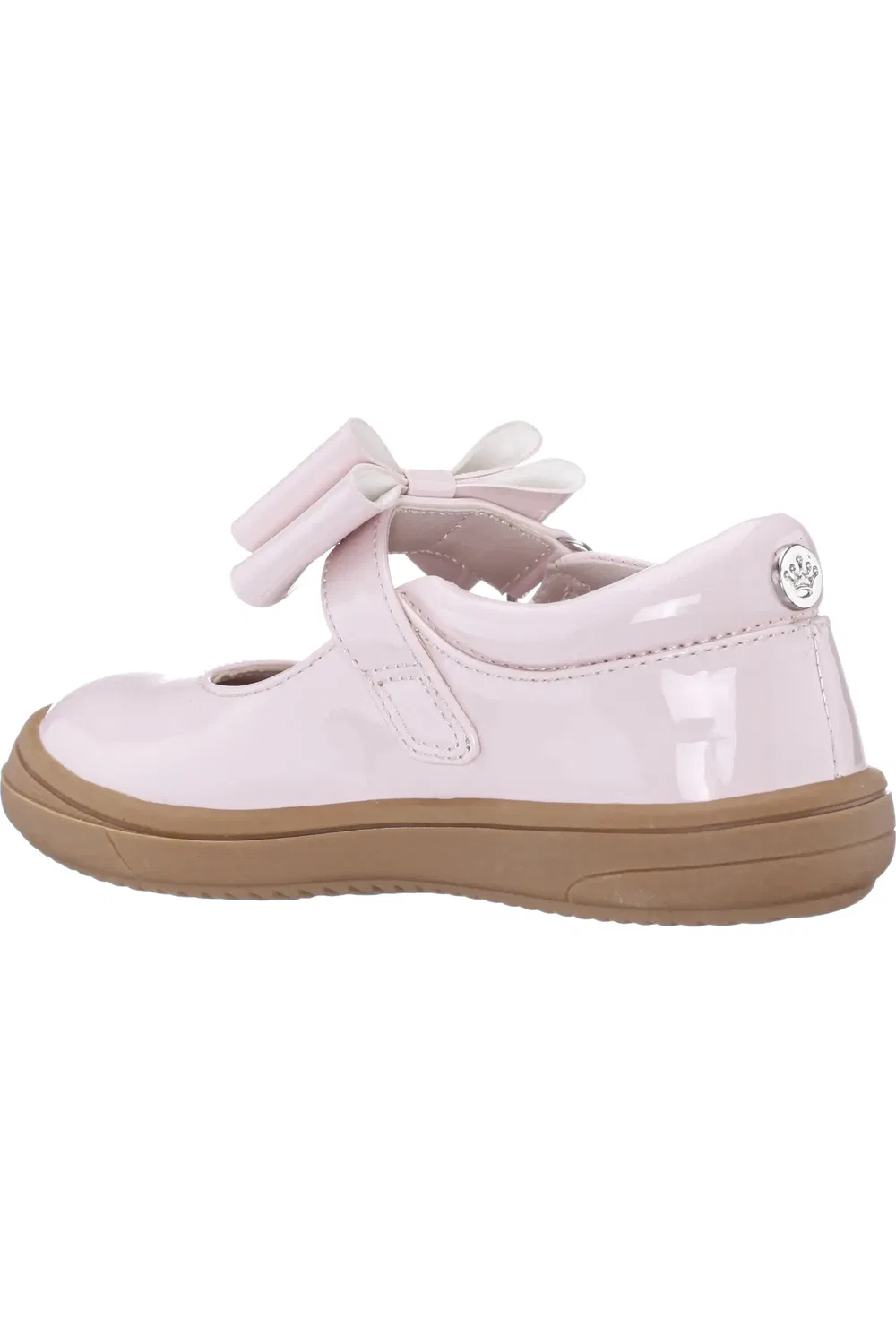 Детские туфли балетки на регулируемом ремешке Binnie Nina, Blush Patent — фото 2