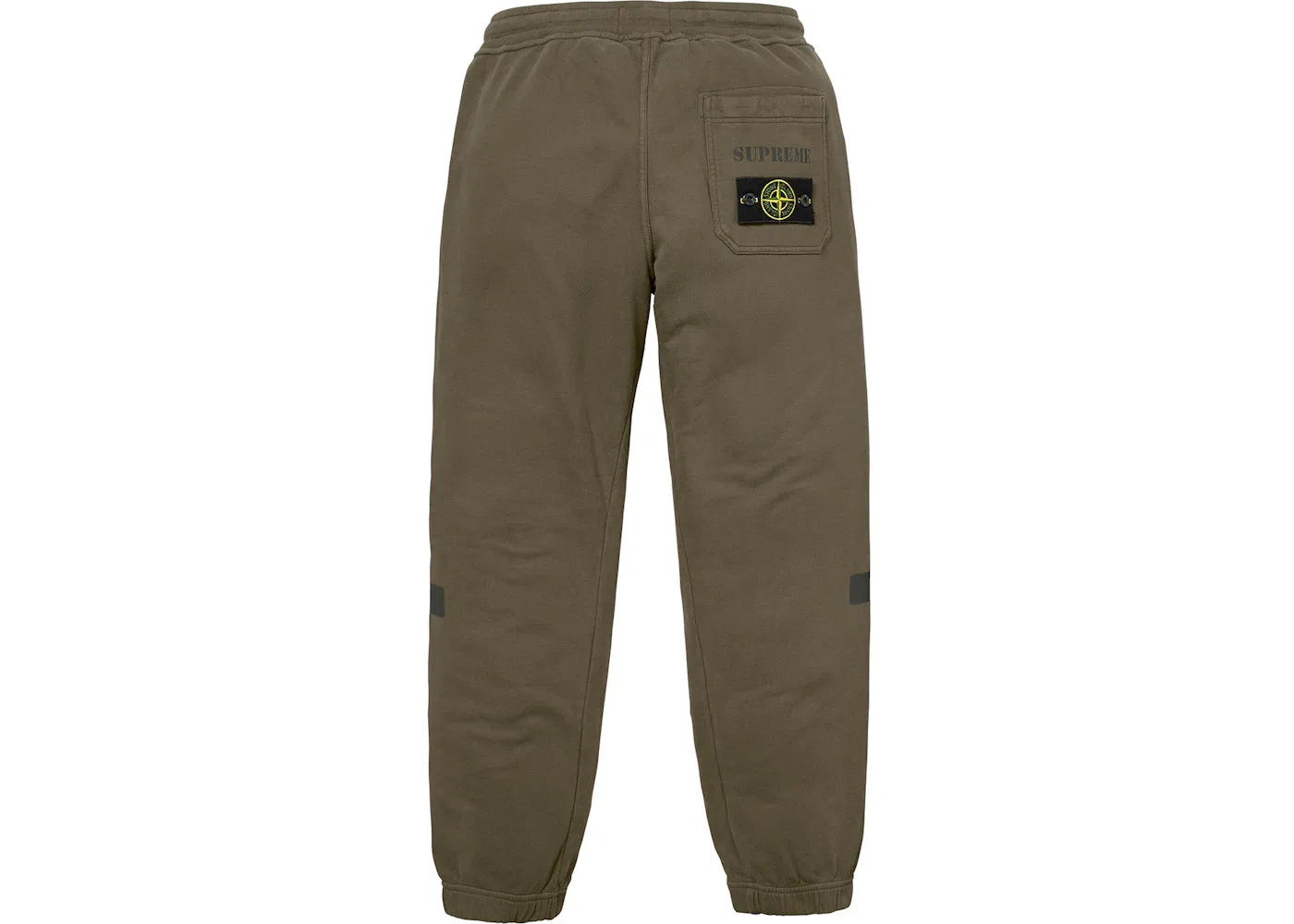 Мужские спортивные штаны с принтом Supreme Stone Island Sweatpant, Olive — фото 2