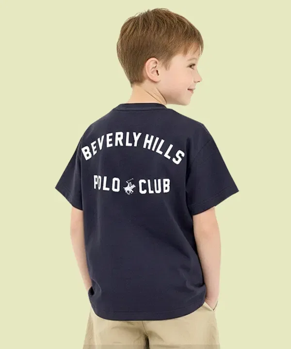 Футболка с коротким рукавом, брют, Beverly Hills Polo Club Kids, charcoal