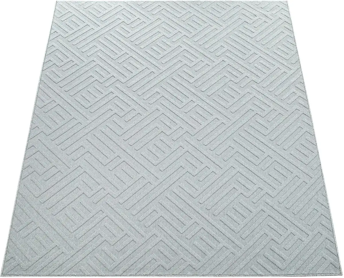 

Ковер Paco Home "Namur 326", прямоугольный, короткий ворс, однотонный, современный дизайн, 3D-эффект, подходит для использования на открытом воздухе 160х230 см, белый