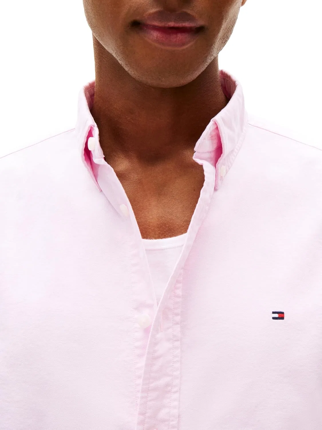 Мужская рубашка-оксфорд с длинным рукавом Tommy Hilfiger, Rose Petal — фото 2