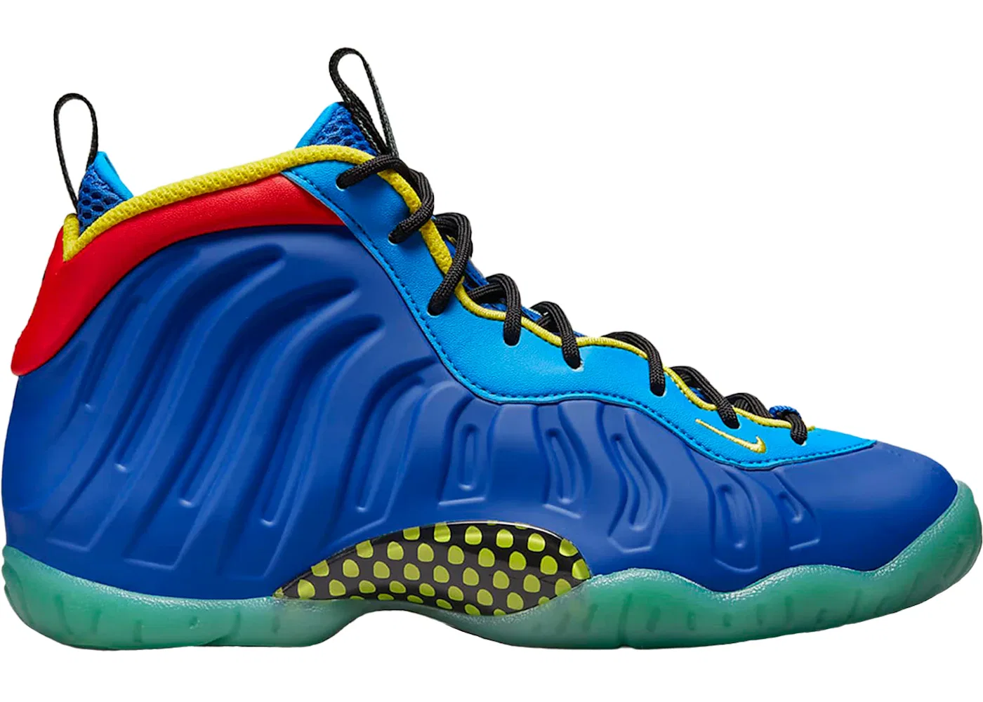 Детские кроссовки Lifestyle Nike Little Posite One, Game Royal/Laser Blue/Enamel Green/Yellow Strike