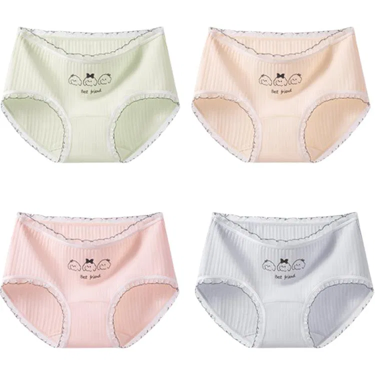 Детские трусы для девочек хлопковые Red bean, Green Yellow Pink Blue