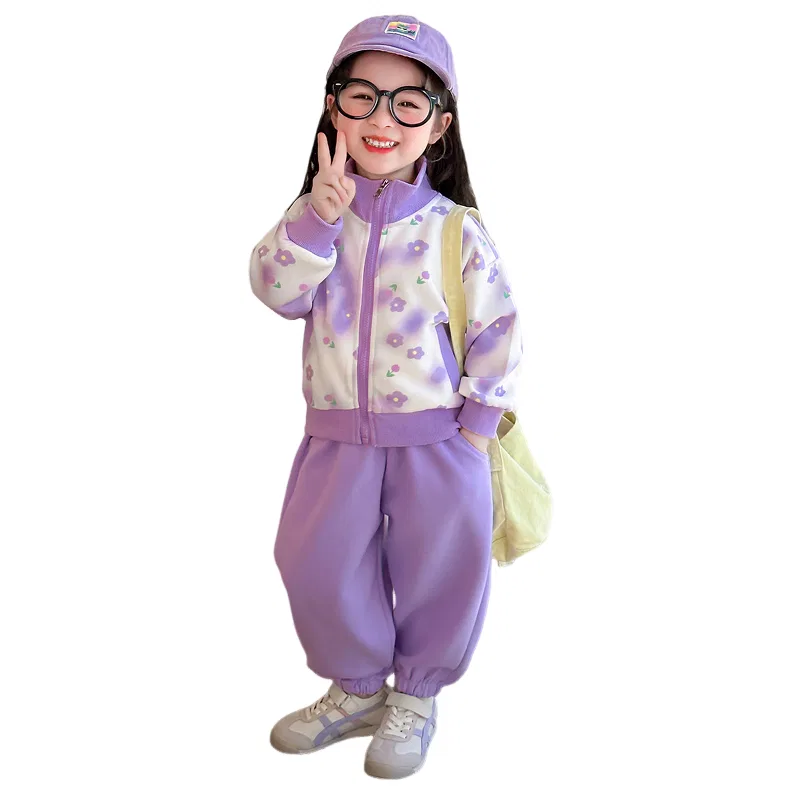 Детский спортивный костюм для девочек комплект Lanza, Purple — фото 3