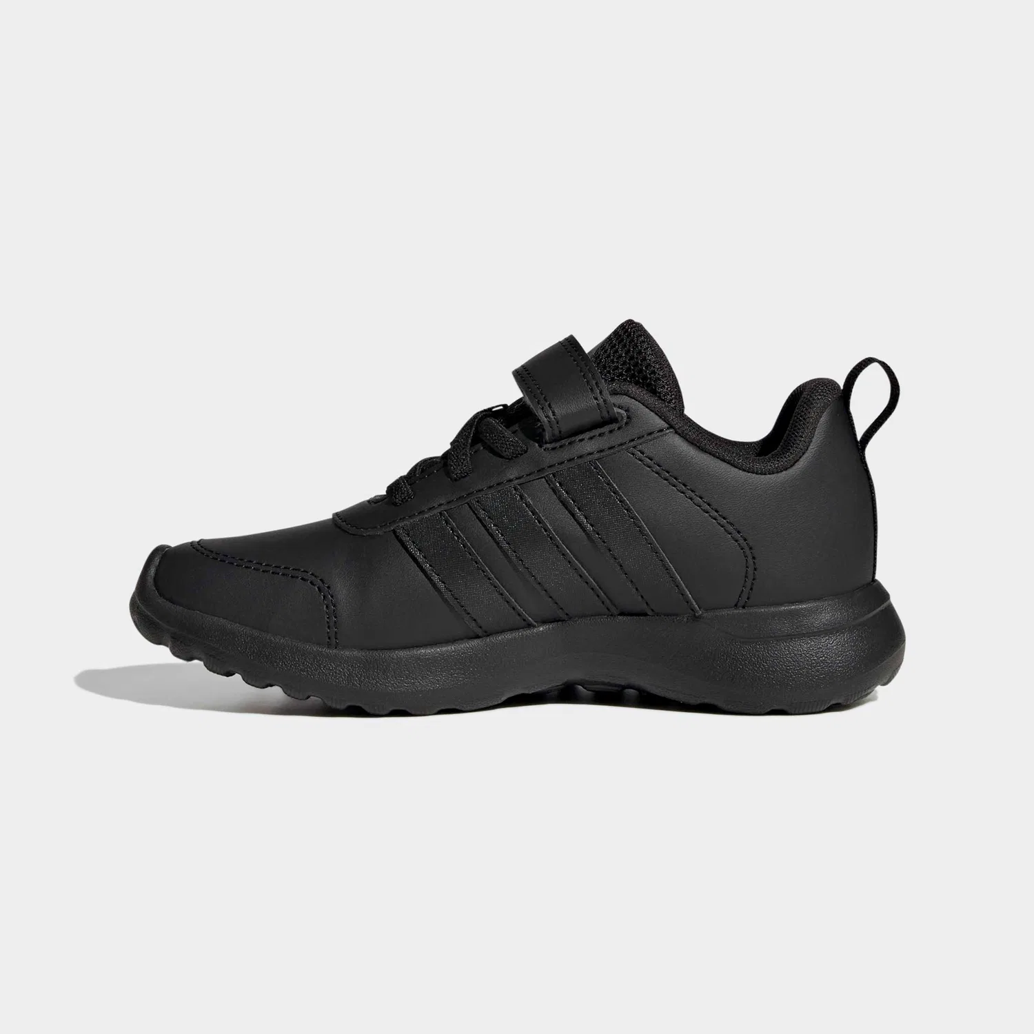 Детские спортивные кроссовки на липучке Adidas Sportswear, Core Black/Core Black/Grey Six — фото 3