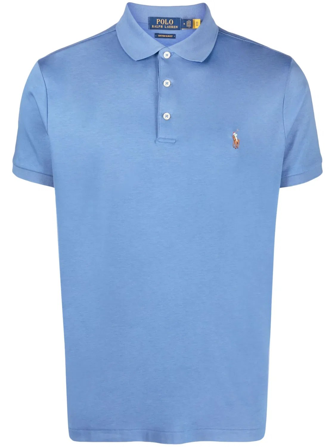 Поло рубашка с логотипом Pony из хлопка Polo Ralph Lauren, синий