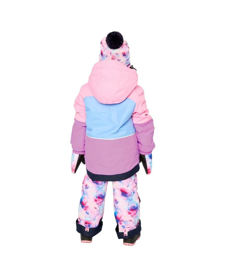 Детский комплект зимний PLAY из куртки и полукомбинезона Deux par Deux, Pink Watercolor Floral Print — фото 4