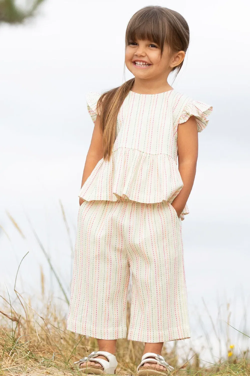 Детские штаны с принтом Special Stripe Pull Ups Kite, Cream — фото 2