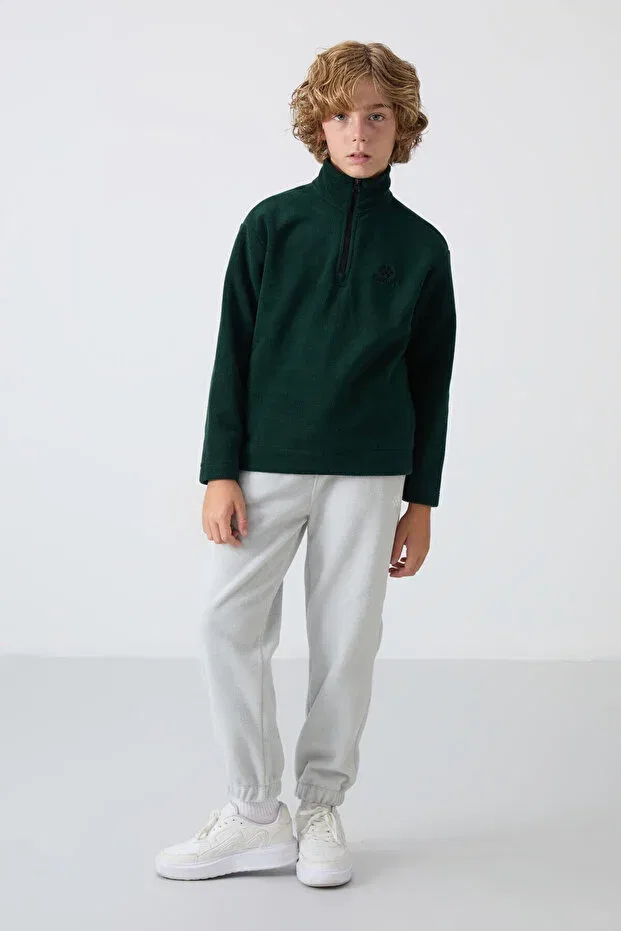 Детские свитшот для мальчиков с вышивкой Tommy Life, Pine Green — фото 3