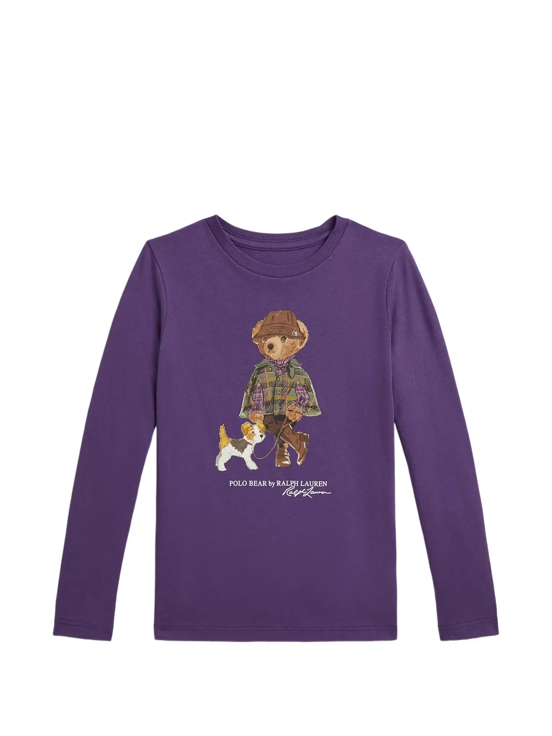Футболка Polo Bear с длинными рукавами Polo Ralph Lauren Kids, фиолетовый
