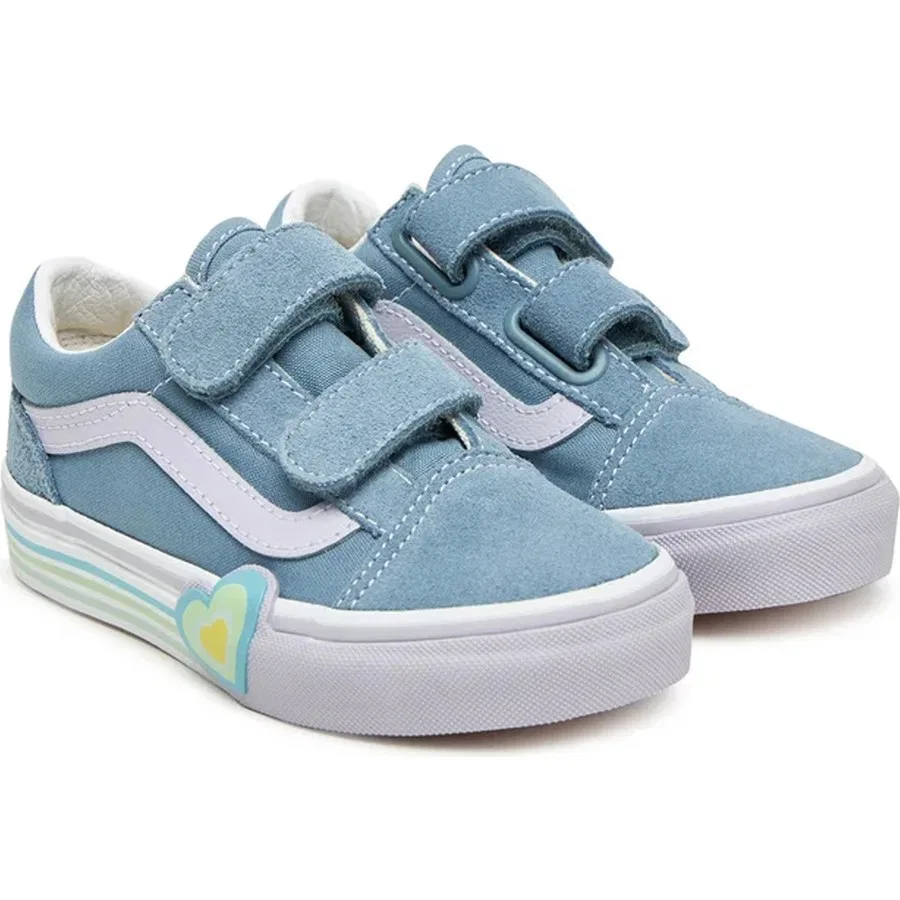Детские кроссовки с моделью Old Skool V Heart Vans, Синий — фото 2