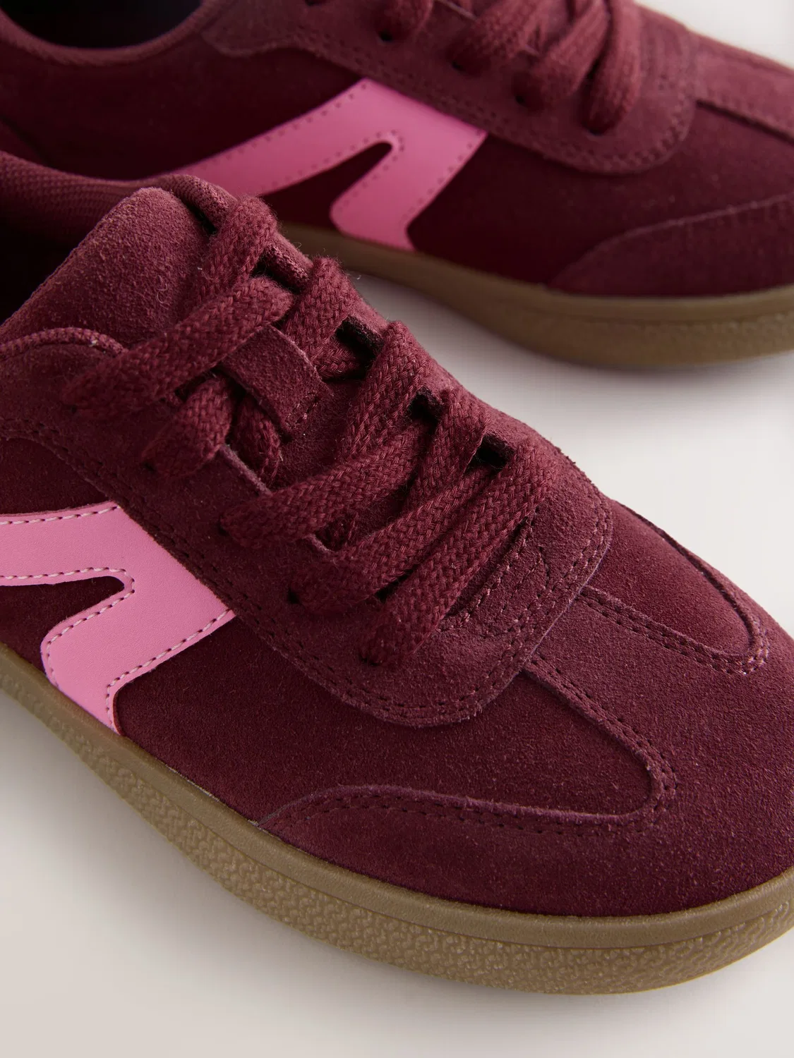 Кроссовки ретро, Burgundy Red Suede Next — фото 3