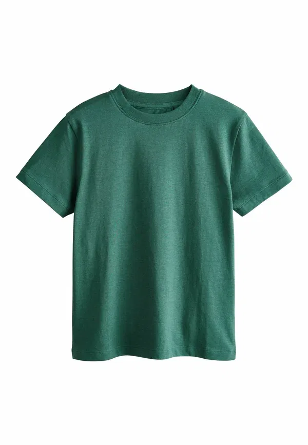 Футболка хлопковая Basic T-shirt Next, Green, White, Rust, Grey, белый/черный/синий/зеленый/серый — фото 2