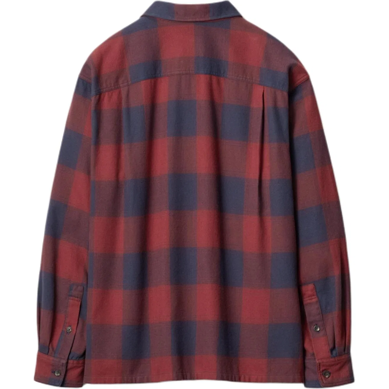 Мужская рубашка с воротником прямого кроя 18 Dark Red UNIQLO, Dark Red — фото 3