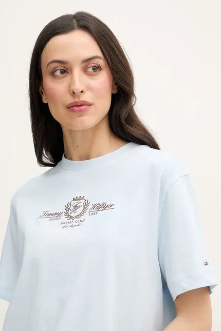 Футболка с коротким рукавом свободный крой Tommy Hilfiger, синий — фото 4