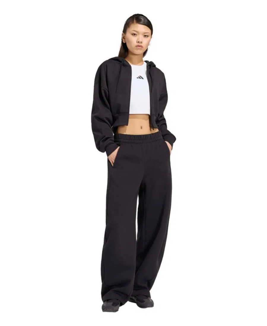 Женские брюки-баррель из флиса с утяжкой, Essentials Contemporary adidas, Black — фото 2