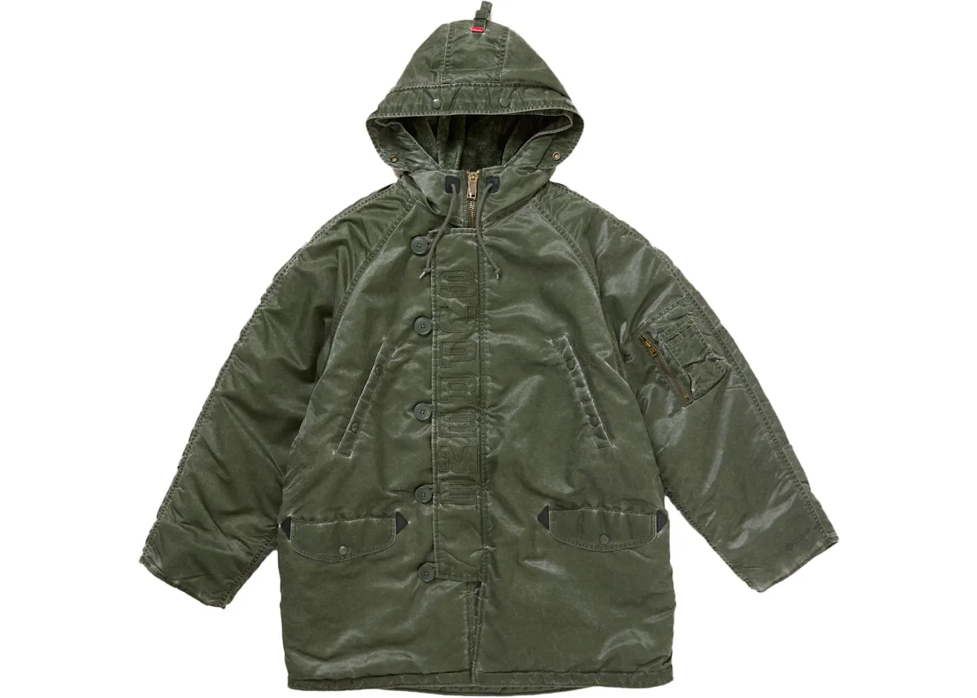 Мужская парка с длинным рукавом Supreme Parka, Olive — фото 2