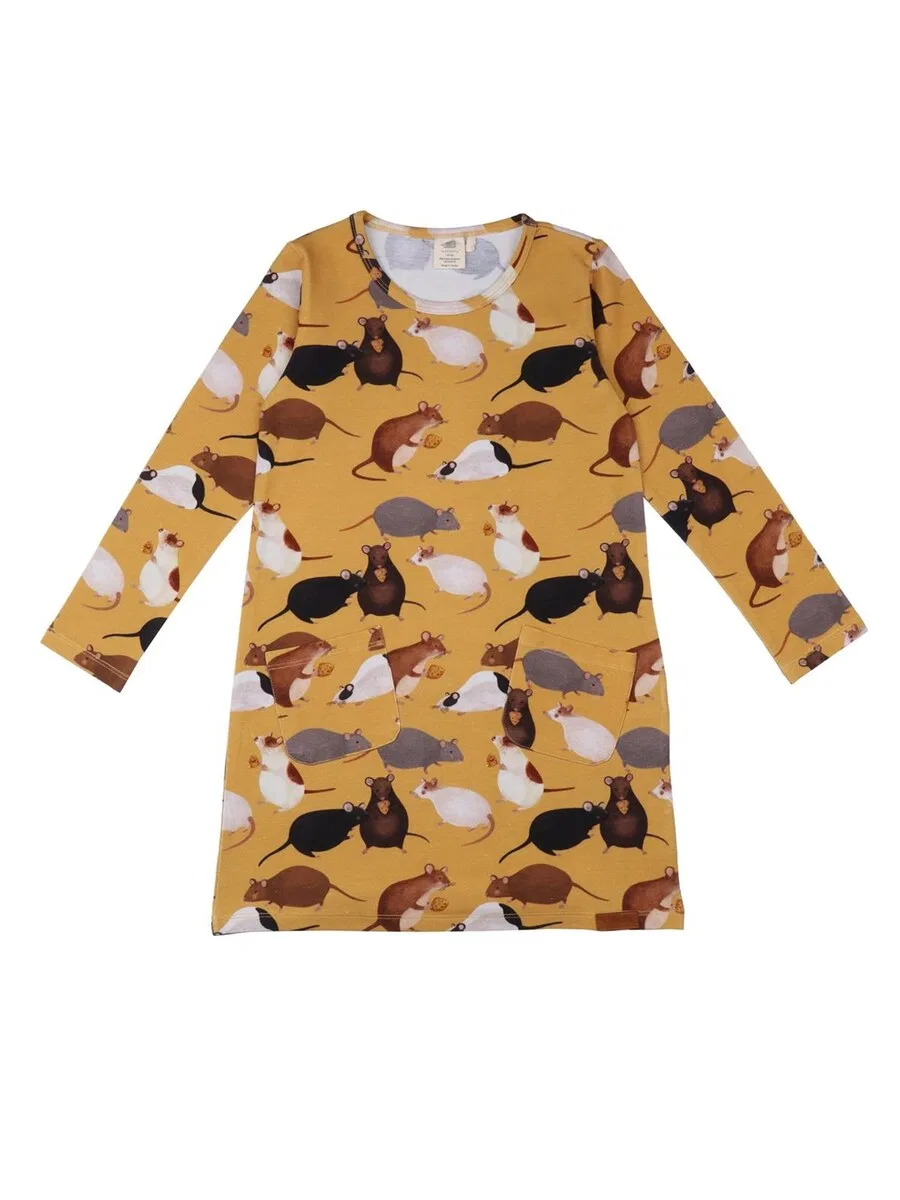 Топ Walkiddy 'Walkiddy - Playful Mouses Tunic' желтого цвета