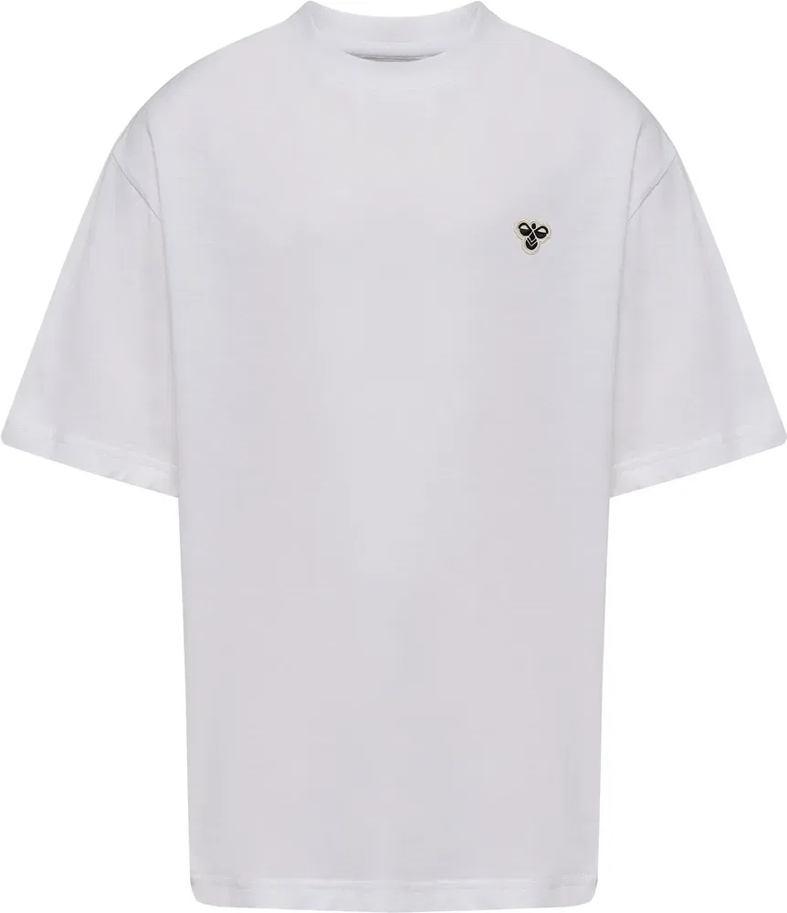 Футболка свободная с принтом пчелы Hmljr Loose T-Shirt S/S Hummel, белый — фото 3