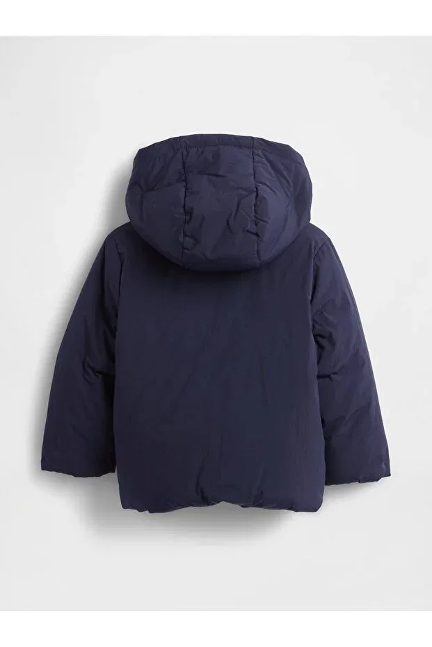 Детская зимняя куртка-пуховик с капюшоном Gap, Navy Blue — фото 2
