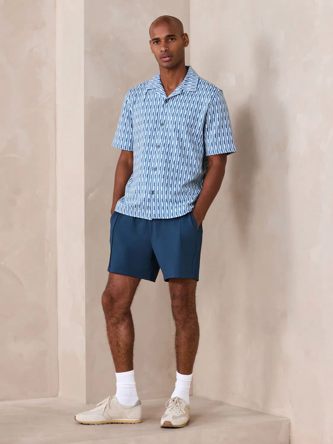 Рубашка с геометрическим принтом, Regular Fit, N. Premium Next, Light Blue — фото 2