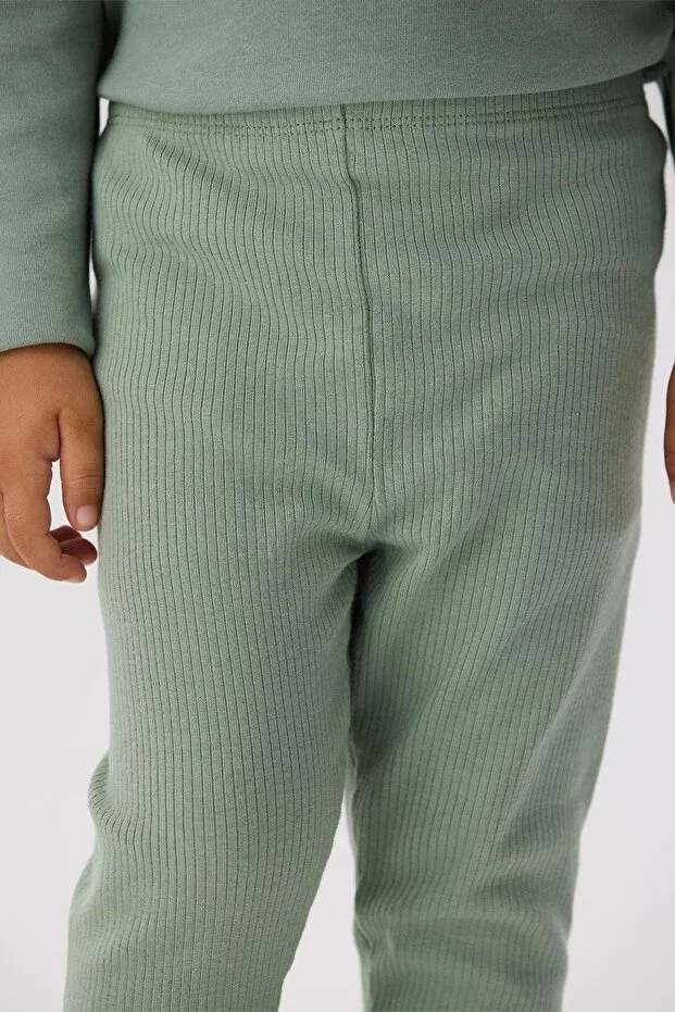 Детские леггинсы для девочек однотонные Nebbati Basic, Green — фото 3