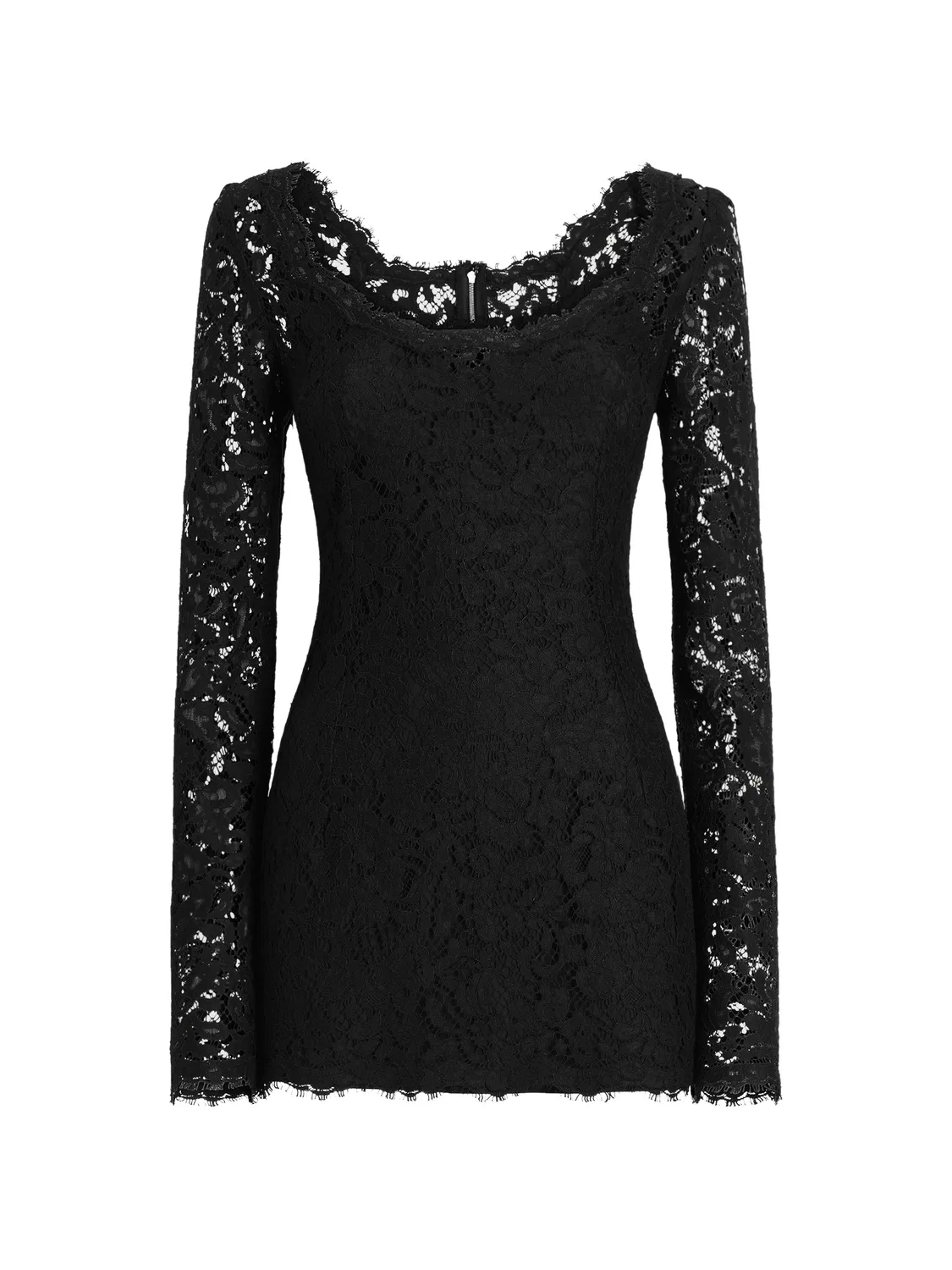 Черное платье из кружева кордонетто Dolce & Gabbana, черный