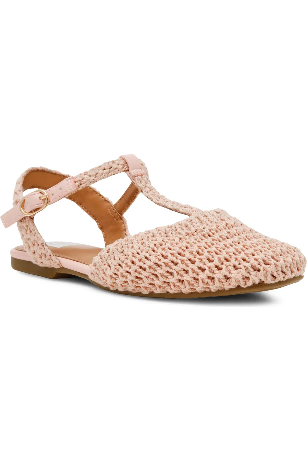 Детские туфли слингбэки с плетеным верхом Brissa DV by Dolce Vita, Blush