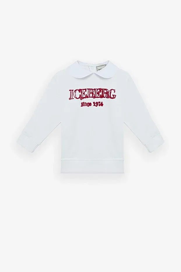 Детские свитшот для девочек хлопковый Iceberg, White