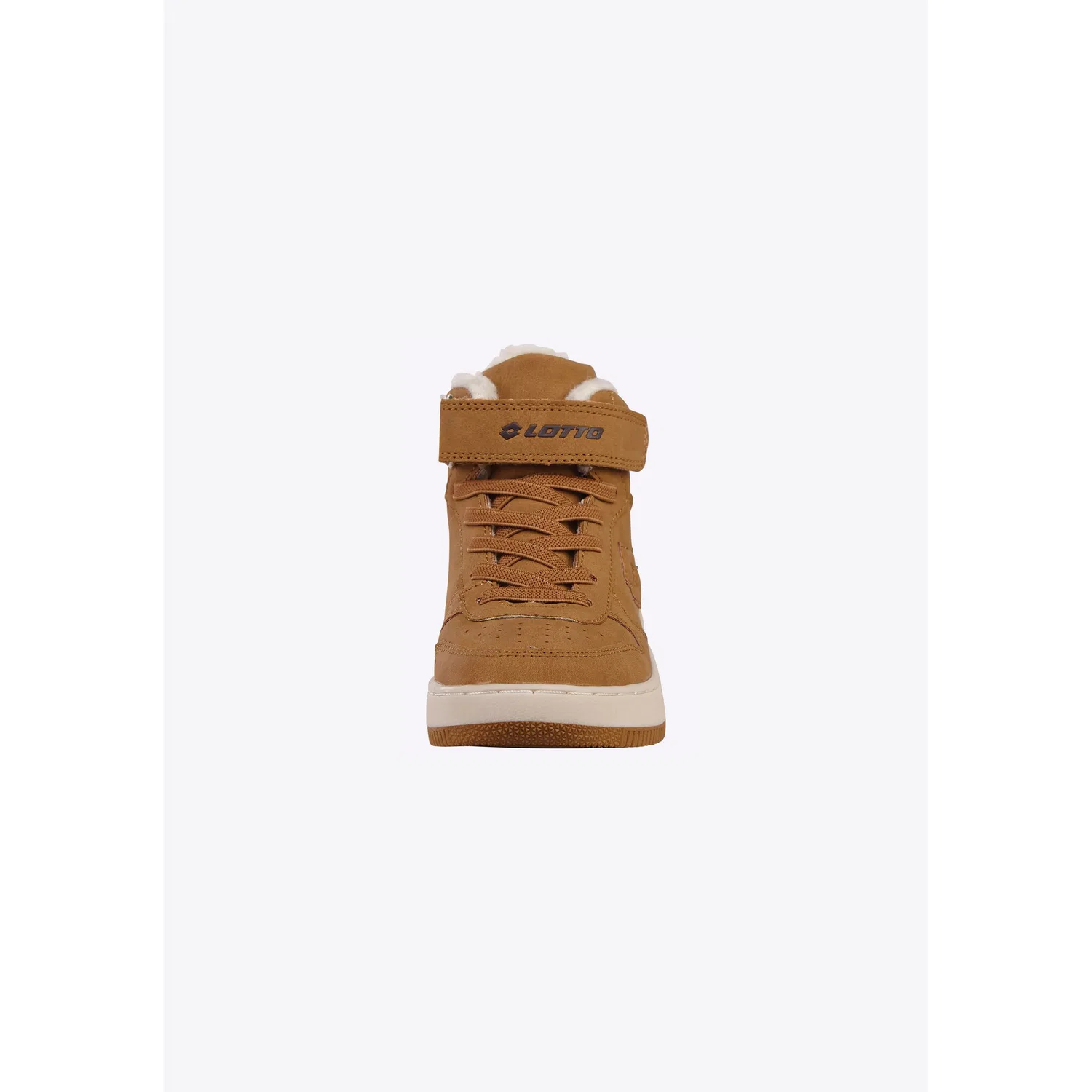 Детские зимние кроссовки-ботинки на шнуровке lotto, Wheat/Off-White — фото 4