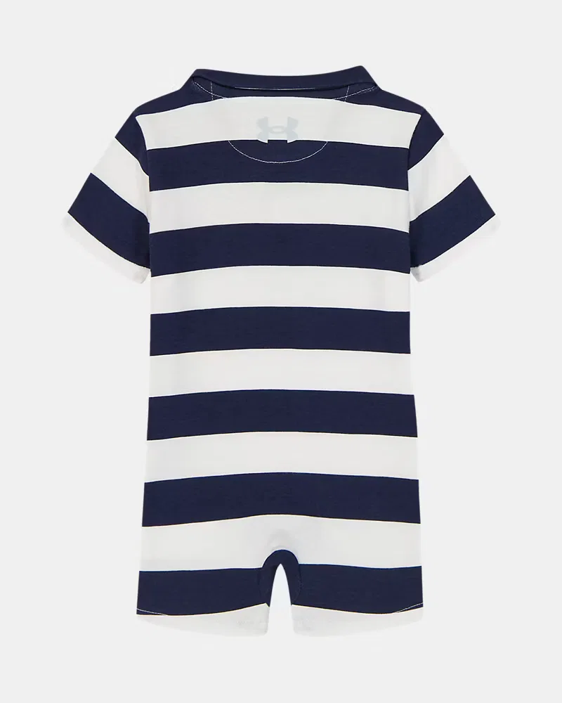 Комбинезон-поло для мальчиков из хлопка двойного вязания UA Stripe UnderArmour, Midnight Navy/Distant Gray — фото 3