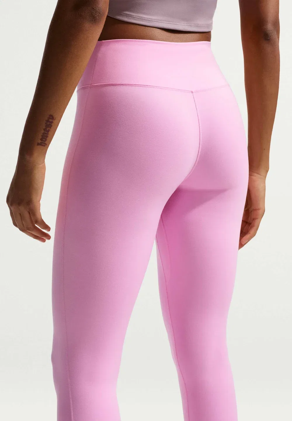 W nk df one hr tight useam - leggings Nike Performance, Pink Rise/White — фото 4