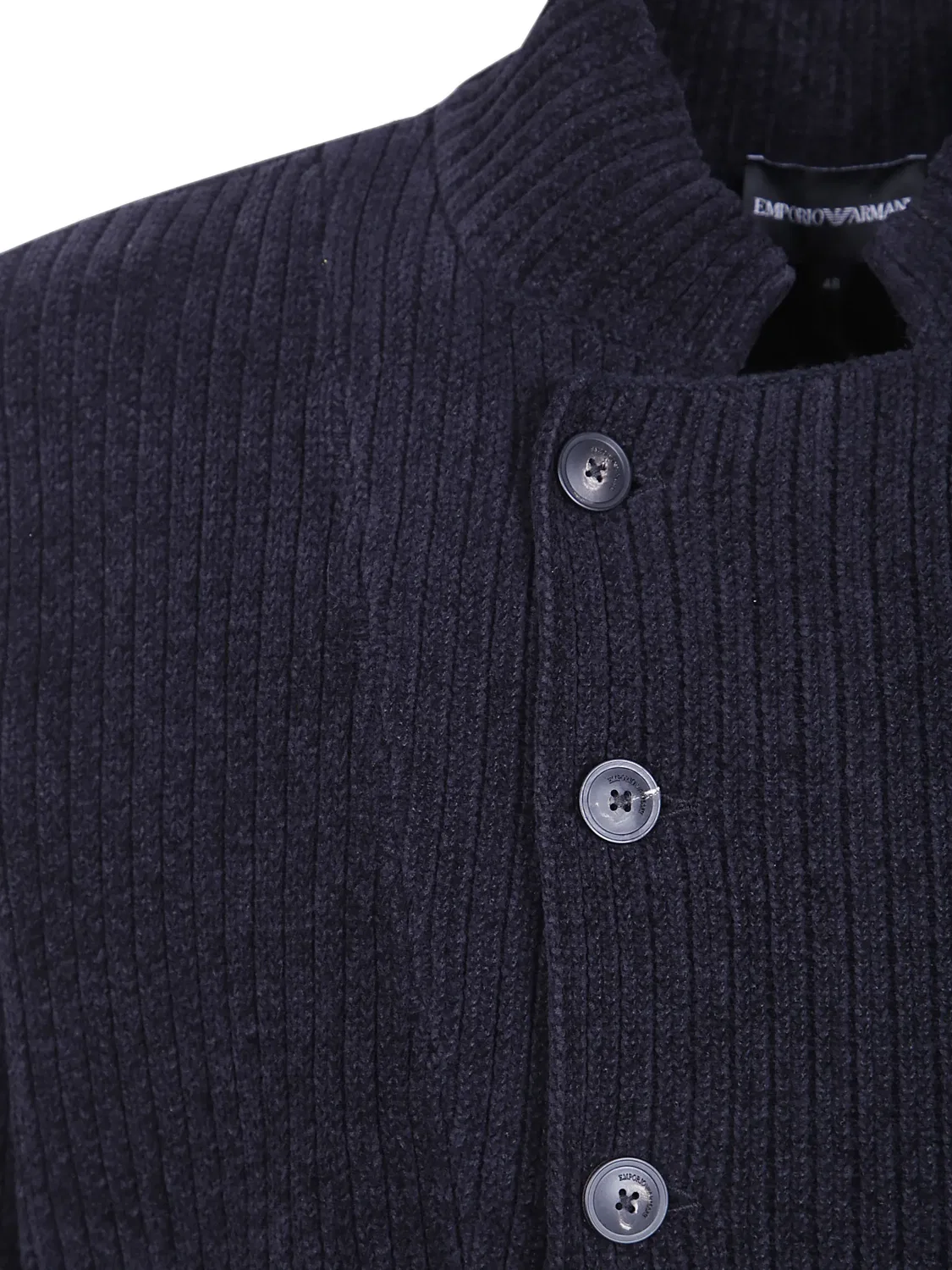 Трикотажная куртка черного цвета Emporio Armani, черный — фото 3