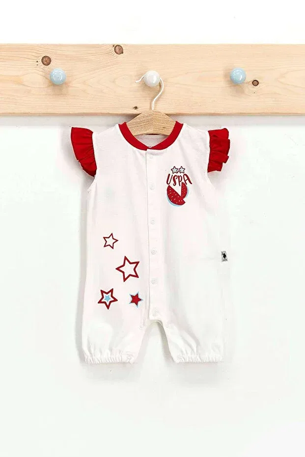 Детский комбинезон для девочек хлопковый Elastic Jumpsuit U.S. Polo Assn., Nude Color