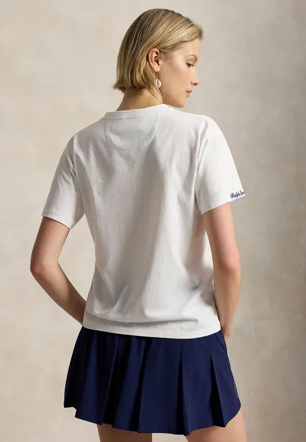 Футболка из хлопка, полупрозрачная Polo Ralph Lauren, белый — фото 3