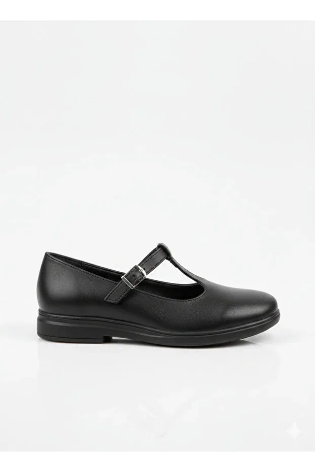 Детские балетки для девочек из экокожи Black Ballerina Model Besteps, Black — фото 4