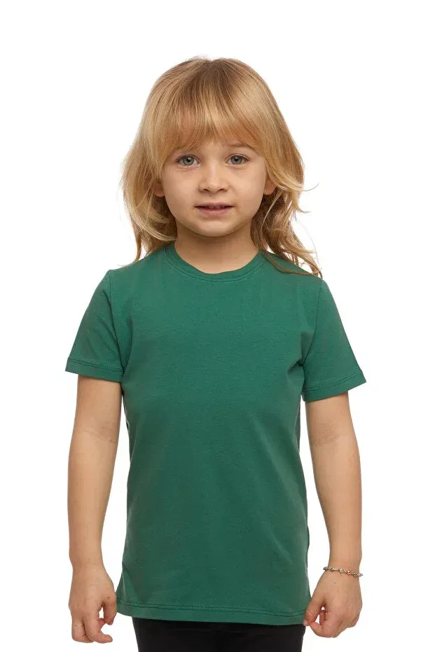 Детская футболка с круглым вырезом Unisex Kids Crew Neck Short Sleeve T-Shirt Lovetti, Pine Khaki
