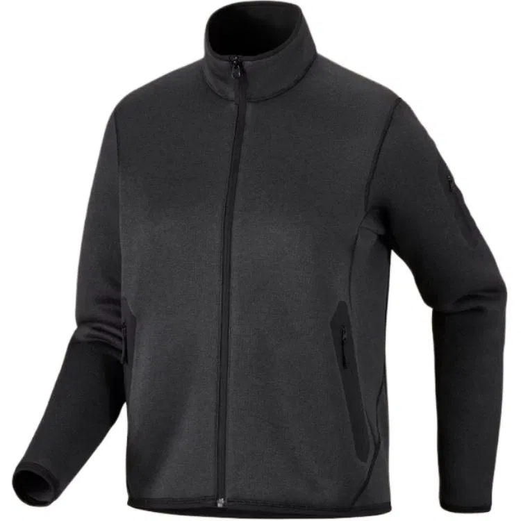 Женский флисовый топ с принтом Arcteryx, Black Gray/Black Heather