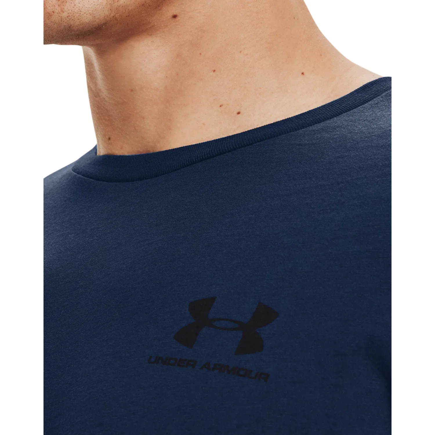 Детская хлопковая футболка с круглым вырезом Under Armour, Navy — фото 4