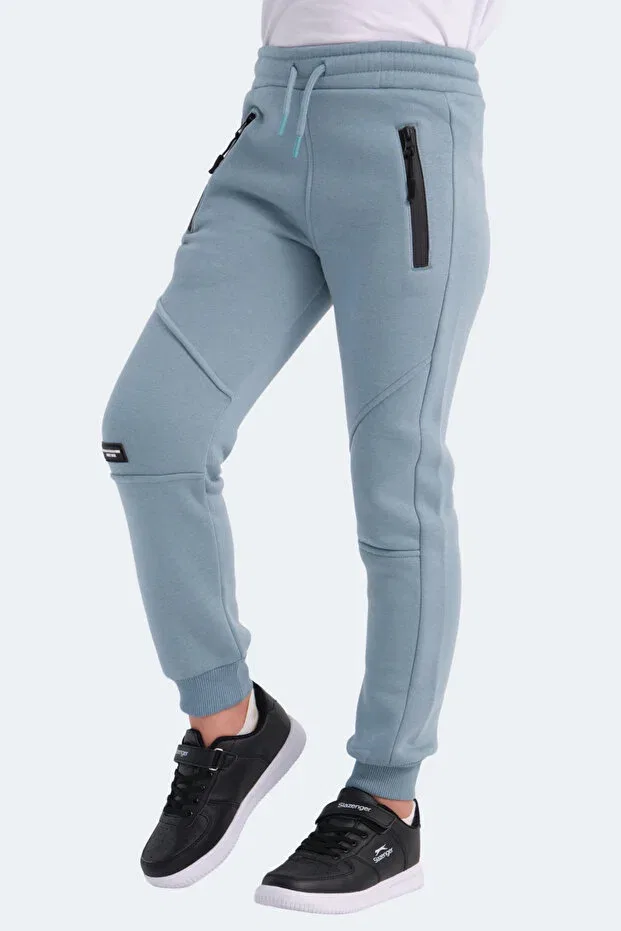 Детские спортивные штаны для мальчиков с карманами на молнии Lamya Slazenger, Stone Gray - Blue — фото 2