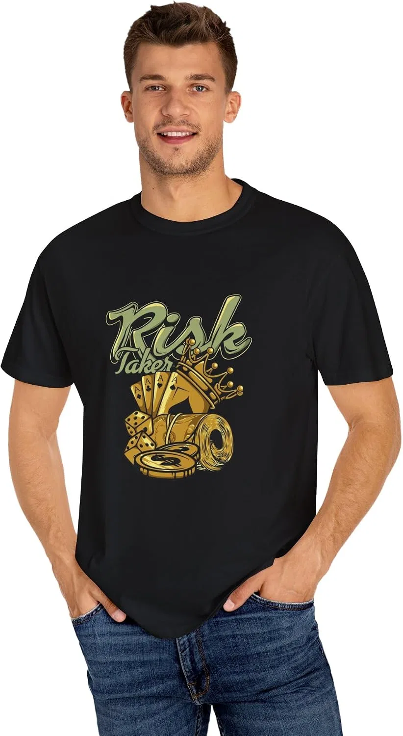 Футболка с принтом Risk Taker Comfort Colors, Black — фото 4
