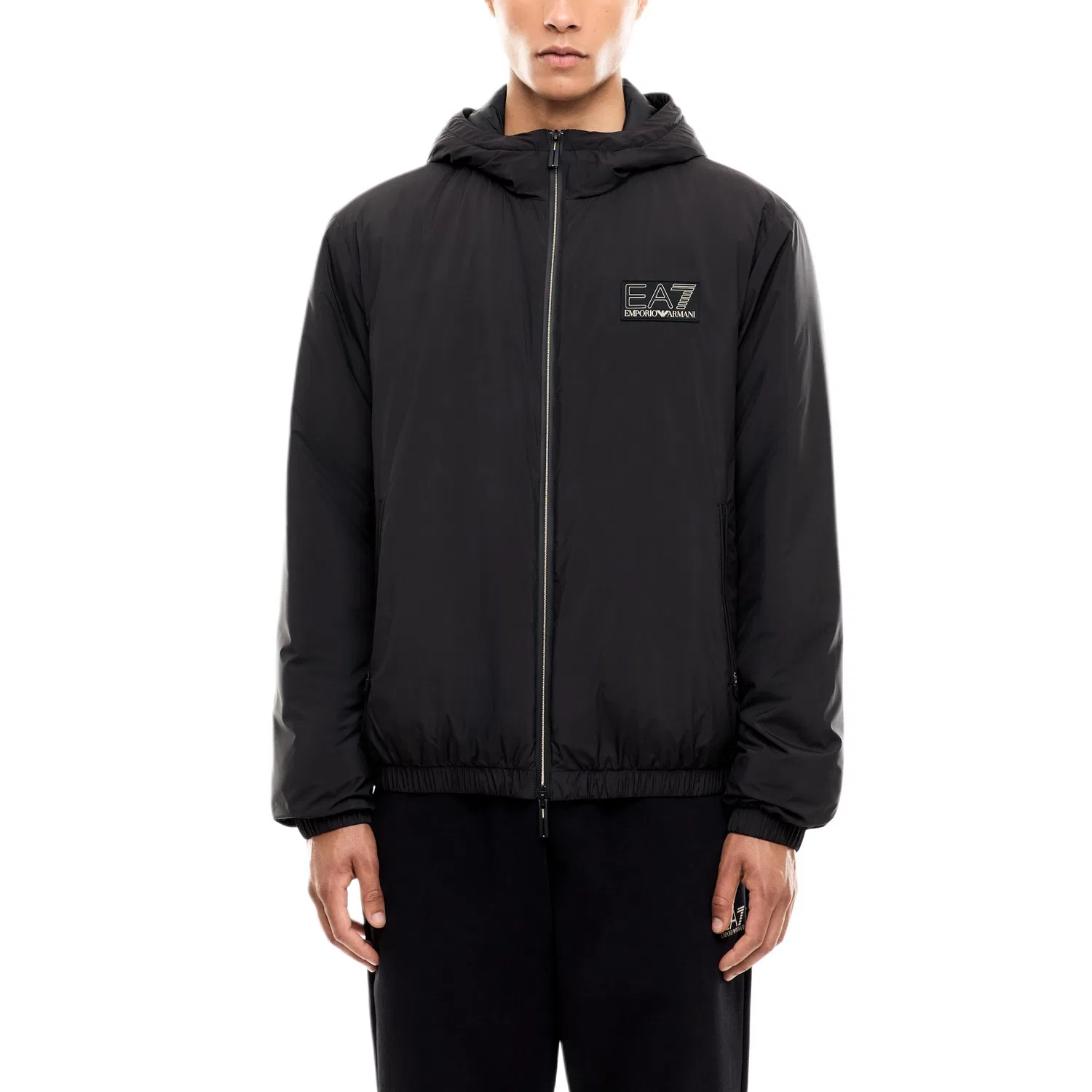Мужская куртка-пуховик с капюшоном EMPORIO ARMANI EA7, Black — фото 4