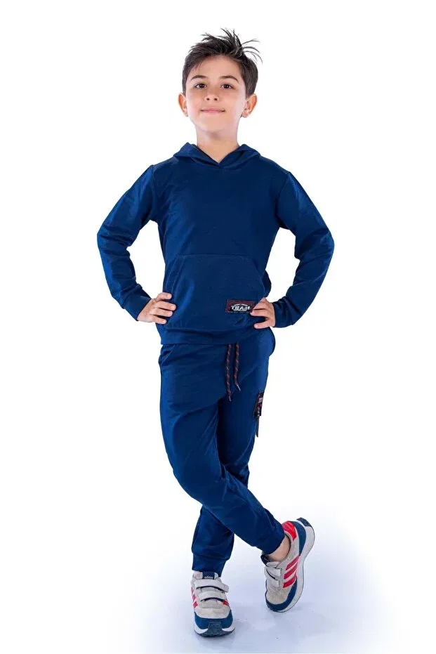 Детский спортивный костюм с капюшоном Team kanguru Minikadam, Navy Blue