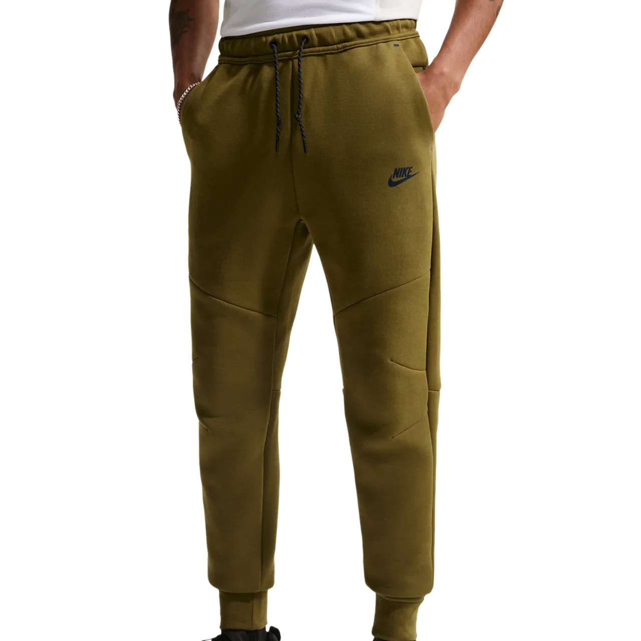 Мужские брюки Tech Fleece Nike, цвет Black/Olive Flak