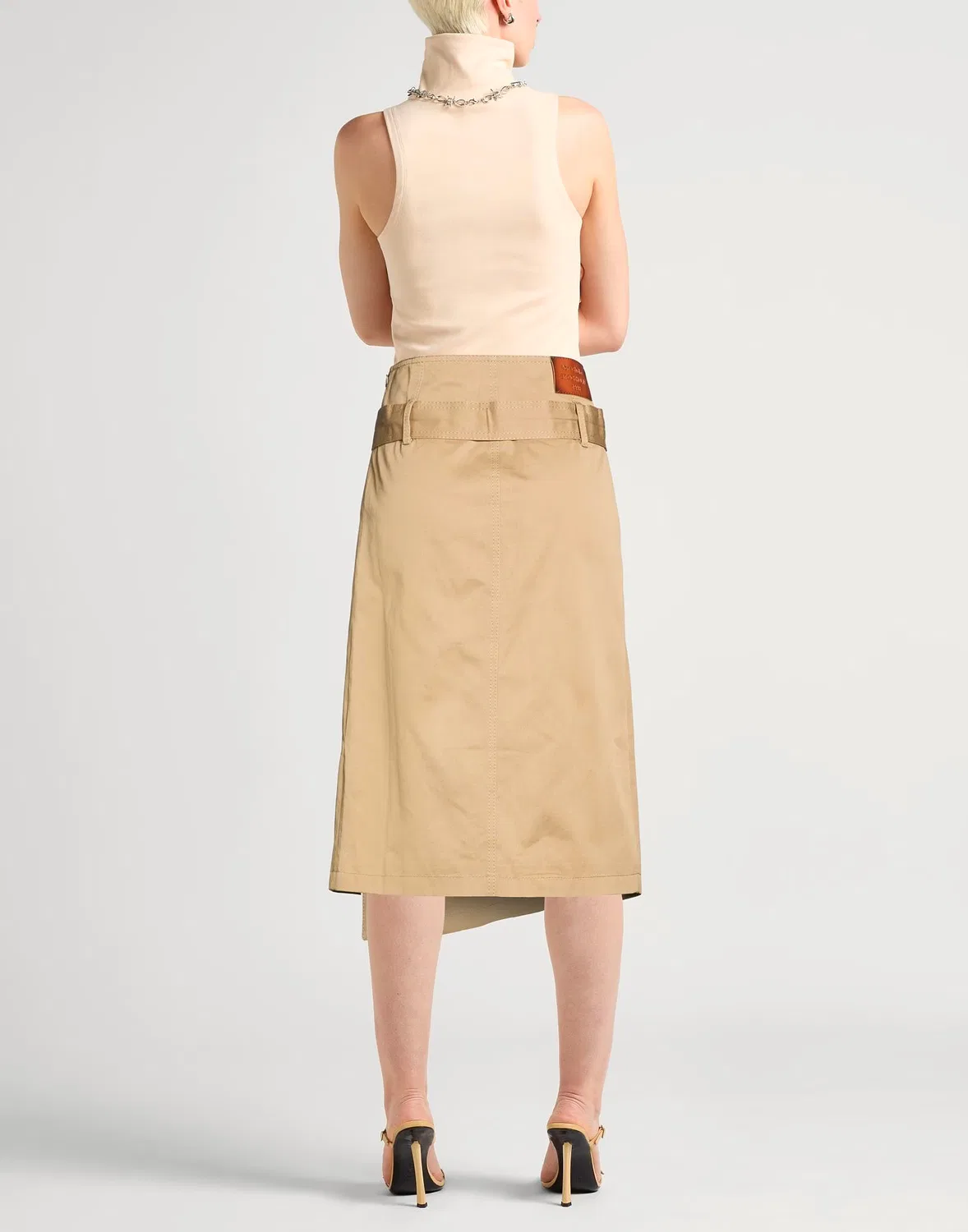 Женская юбка-карандаш из габардина с поясом Sand, Acne Studios — фото 3