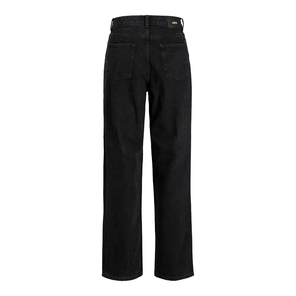 Детские джинсы свободного кроя с высокой посадкой Jack & jones Seville Mr5004 Loose Fit JJXX, Black — фото 4