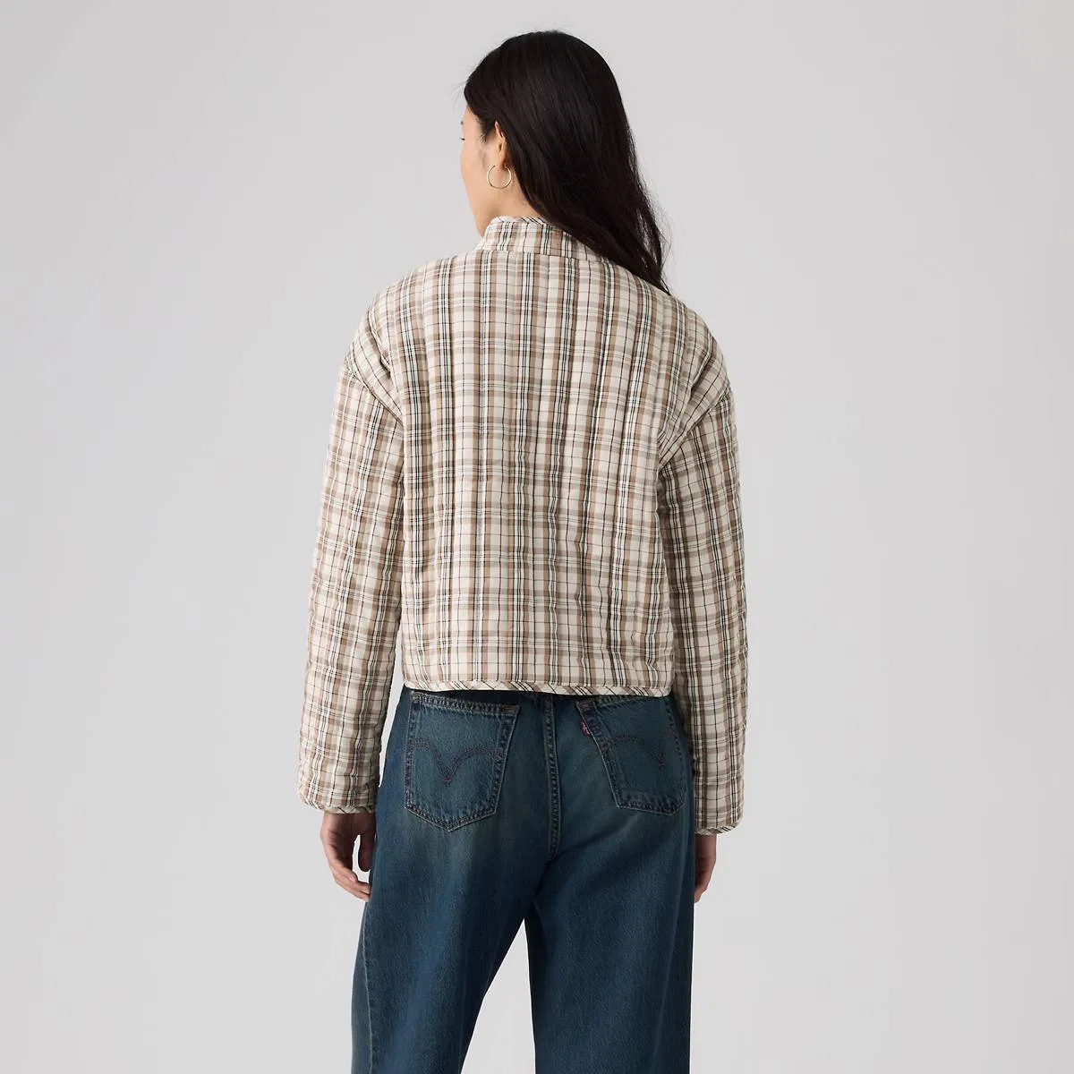 Стеганая куртка-подкладка Lana Levi's, Bea Plaid Egret - Multi-Color — фото 4